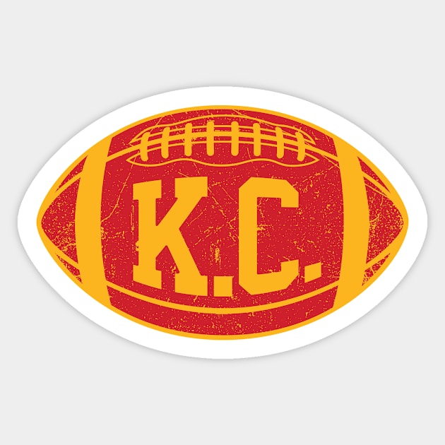 KC Retro Football - Yellow Sticker by KFig21